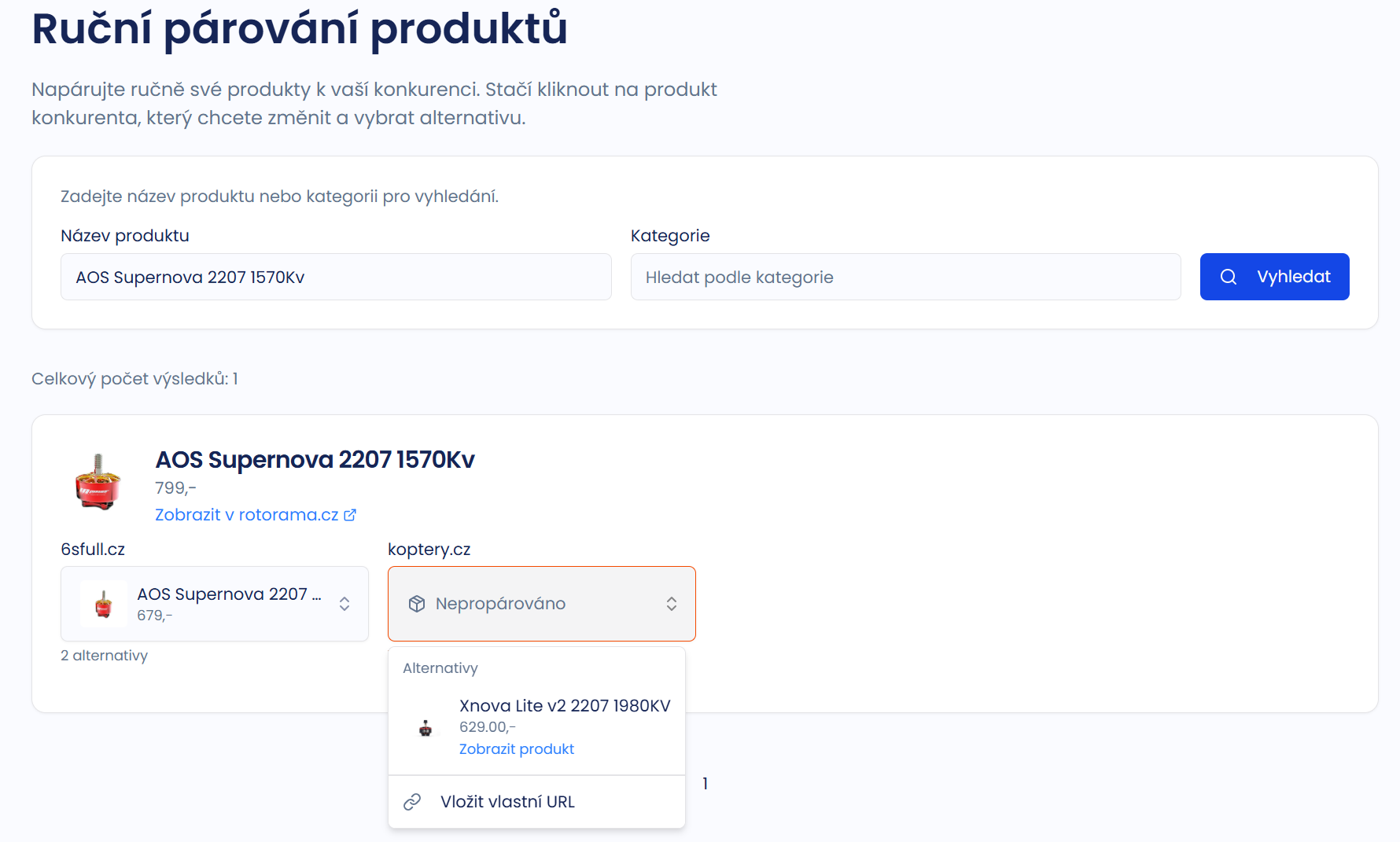 New function: Manual matching